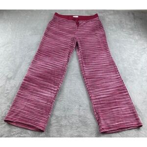 Karen Neuburger Striped Wide Leg Lounge Pants Womens XXL Burgundy Pink White